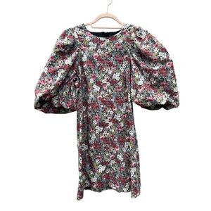 Endless Rose Red and Blue Puff Sleeve Sundress size medium cottagecore boho
